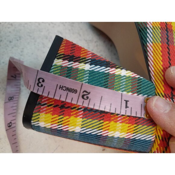 Madden Womens Chunky Heel Y2K Plaid Preppy Strap Size 6.5 Shoes - Picture 9 of 11